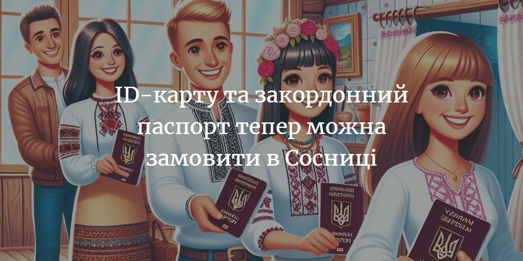 Потрібна ІD-карта чи закордонний паспорт? Зверніться у ЦНАП Сосницької селищної ради