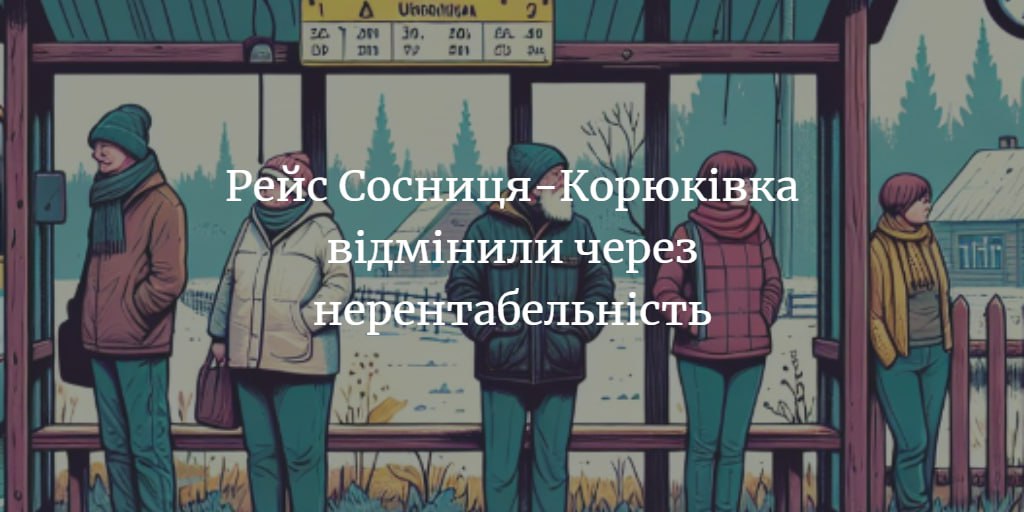 Рейсовий автобус з Сосниці у Корюківку більше не їздить
