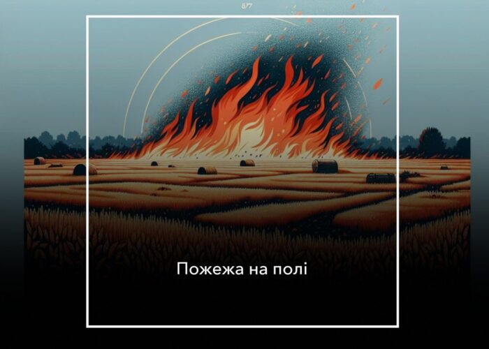 На полі горіла пшениця