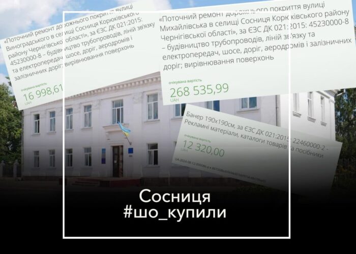 #шо_купили  Ремонт по вулицях, дослідження води у закладах освіти, ремонт рентгену. Що замовляли на кошти платників у Сосниці у серпні?