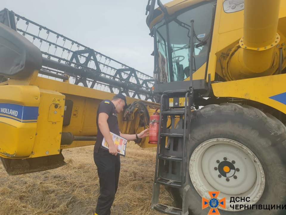 На Корюківщині зафіксовано чотири пожежі під час жнив: у Сосницькій громаді згоріло майже 4 гектари пшениці на корені