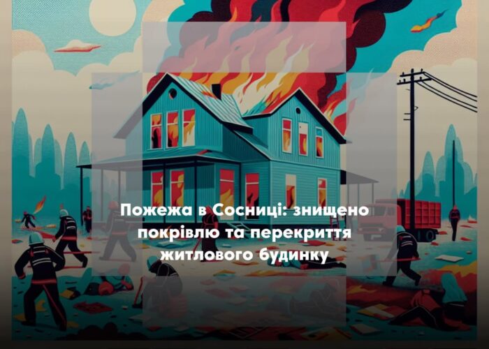 У Сосниці вогонь пошкодив житловий будинок
