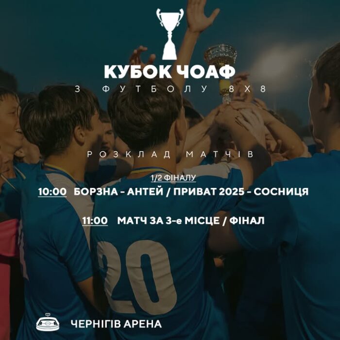 СК «Сосниця» у фіналі Кубку Чернігівщини з футболу 8х8
