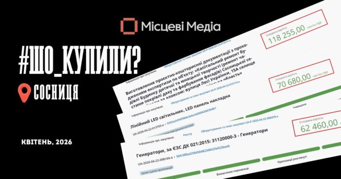 Підсумки квітневих закупівель у Сосницькій громаді